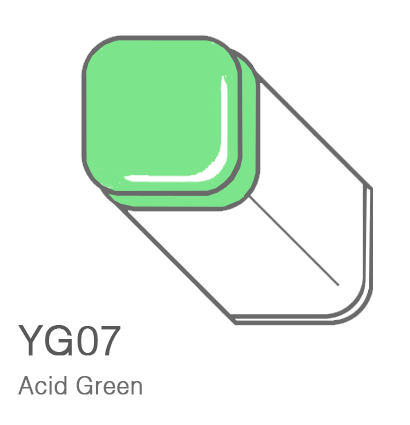 Маркер Copic YG07 Acid Green / Кислотный Зеленый поштучно