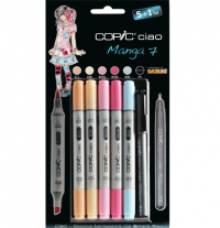 Copic Ciao Manga 7 Манга 5+1 набор маркеров и линер 0.3 мм