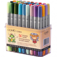 Набор маркеров Copic Ciao Brilliant Colours 36 штук с кистью в кейсе (яркие цвета) - Набор маркеров Copic Ciao Brilliant Colours 36 штук с кистью в кейсе (яркие цвета)