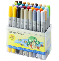 Copic Ciao 36 Manga набор маркеров с кистью в кейсе, манга цвета
