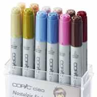 Copic Ciao 12 Nostalgie набор маркеров с кистью в кейсе, винтажные цвета - Copic Ciao 12 Nostalgie набор маркеров с кистью в кейсе, винтажные цвета