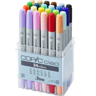 Copic Ciao 24 Basic набор маркеров с кистью в кейсе, базовые цвета - Copic Ciao 24 Basic набор маркеров с кистью в кейсе, базовые цвета