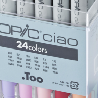 Copic Ciao 24 Basic набор маркеров с кистью в кейсе, базовые цвета - Copic Ciao 24 Basic набор маркеров с кистью в кейсе, базовые цвета