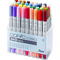Copic Ciao Set 36 B набор маркеров с кистью в кейсе, вариант Б - Copic Ciao Set 36 B набор маркеров с кистью в кейсе, вариант Б
