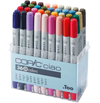 Copic Ciao Set 36 D набор маркеров с кистью в кейсе, вариант Д