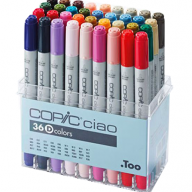 Copic Ciao Set 36 D набор маркеров с кистью в кейсе, вариант Д - Copic Ciao Set 36 D набор маркеров с кистью в кейсе, вариант Д