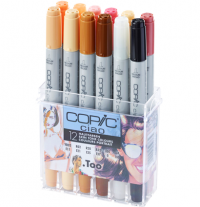 Copic Ciao 12 Skin набор маркеров с кистью в кейсе, телесные цвета