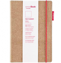 Блокнот SenseBook Red Rubber L на резинке с кожаной обложкой нелинованный А4 80 гм