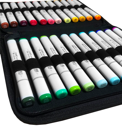 Copic Sketch 24 Case Set набор маркеров с кистью в пенале, базовые ...