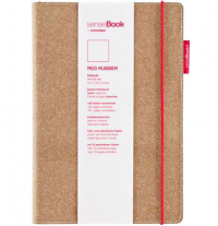 Блокнот SenseBook Red Rubber S на резинке с кожаной обложкой линейка А6 80 гм